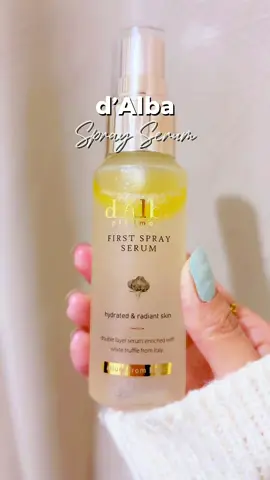 d’Alba first spray serum 👀✨ bisa dijadiin face mist, primer or setting spray!✨  #dalba #dalbasprayserum #primermakeup #settingspray #fyp #unboxing #asmr #review #skincare #sprayserum #fypシ #dalbasprayserummakeup 
