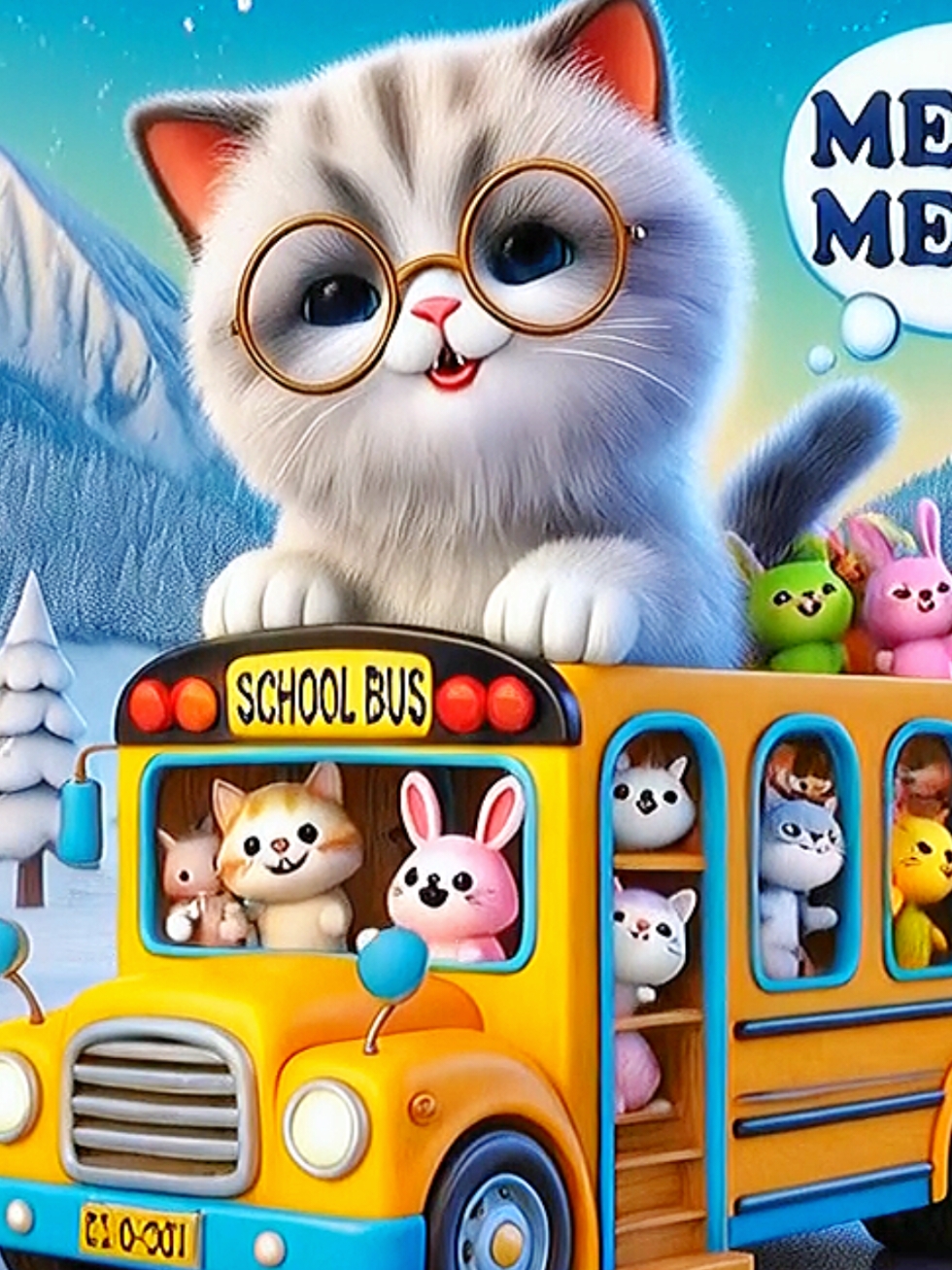 Cute Kitten Dancing and singing meow meow on school bus #aicats #petdance #CatLovers #CatDance #fyp #VirtualPet #AnimatedCat #DancingCat #schoolbus #catsinging #meowing #schoolbus #kittenplay #meowdance #meowmeow 