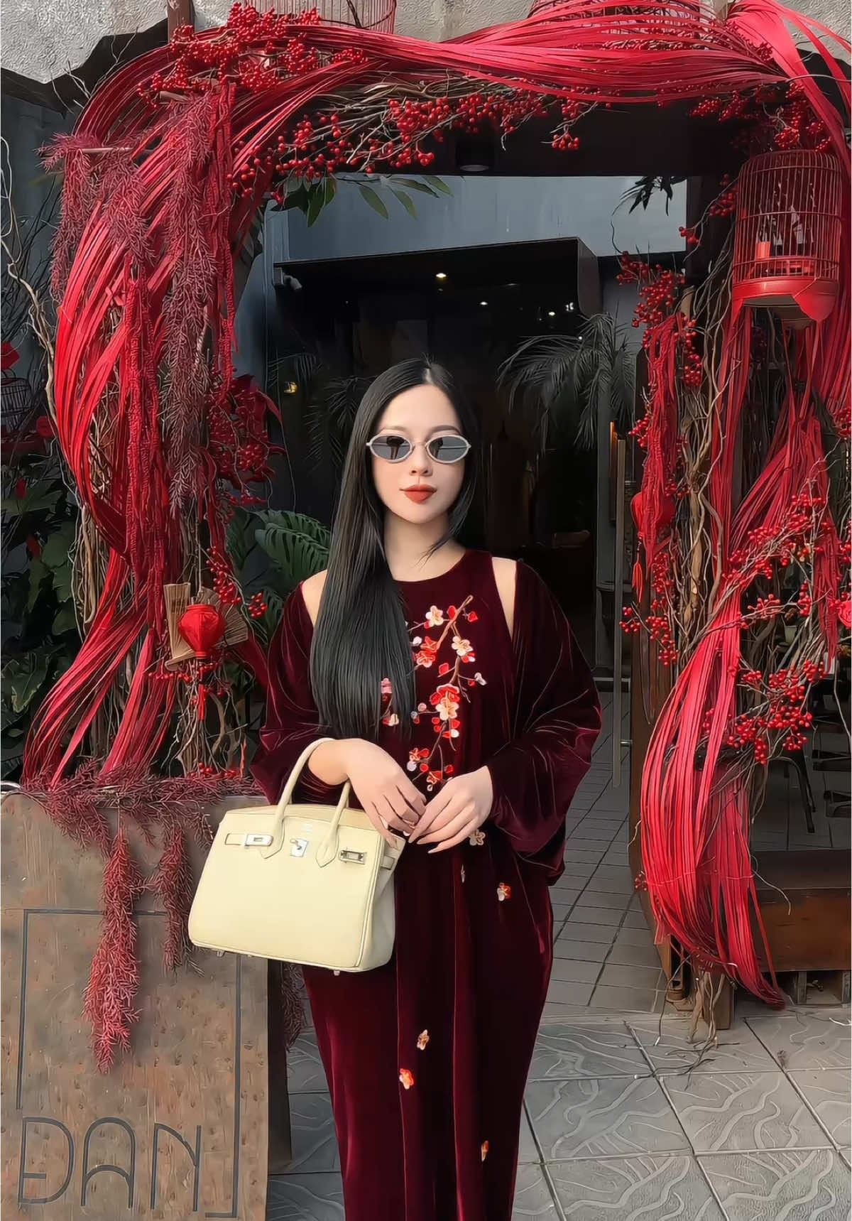 Sắm được chiếc váy nhung the diện Tết ưng quá trời ưng 🧧 #tiemnhunghaluong #nhungthe #vaynhungsangchanh #vaynhungcaocap 