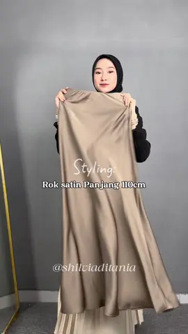 KETEMU JUGA AKHIRNYA ROK PANAJNG 110cm✨🫵🏻 @etereine  #roksatin #satinskirt #satin 