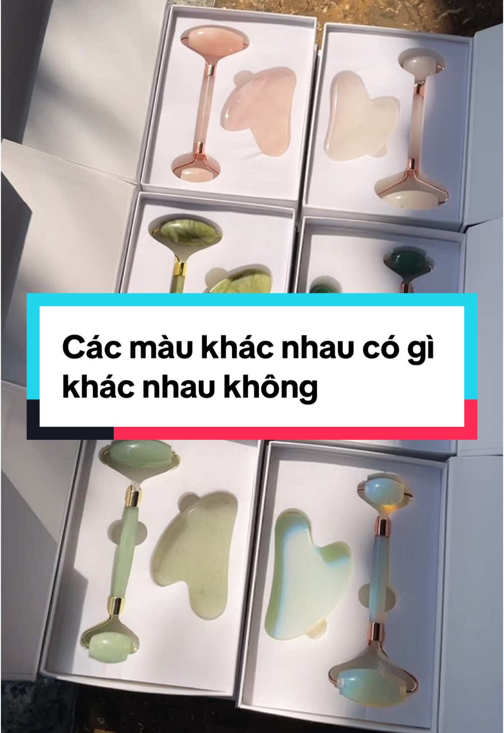 Bộ đá guasha massage mặt có nhiều màu khác nhau thì có gì khác nhau không??? #dathachanh #massage #daguasha #beauty #massagemat 
