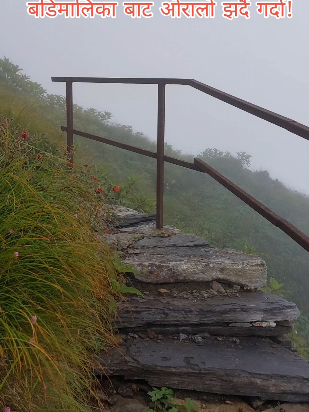 बडिमालिका बाट तल झर्ने क्रममा!! #beautifulmidwest #badimalika #foryou #nature #nepal #temple #bajura #mountains 