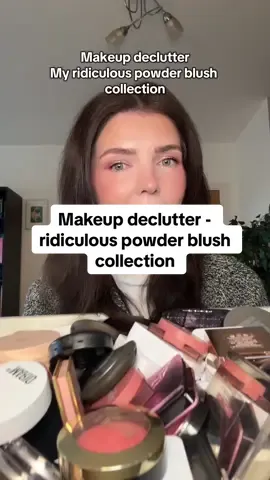 After procrastinating for months I’m finally decluttering all my blush, I’m only keeping ones I know I’ll use  #makeupdeclutter #blushdeclutter #overconsumption #declutter #makeupoverconsumption #blush #declutteringmakeup  