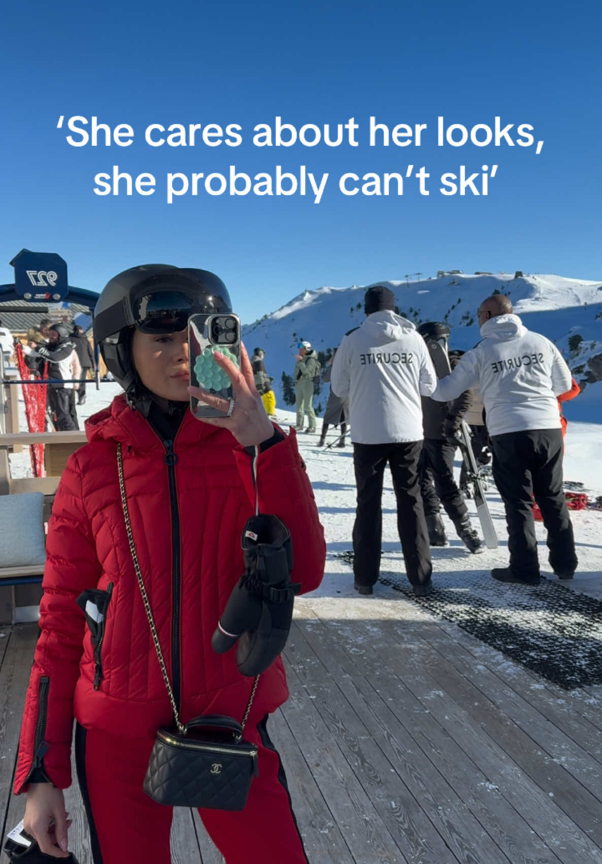 All the gear no idea #courchevel1850 #ski