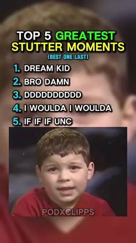 TOP 5 GREATEST STUTTER MOMENTS EVER #fyp #foryou #viral #stutter #topfive