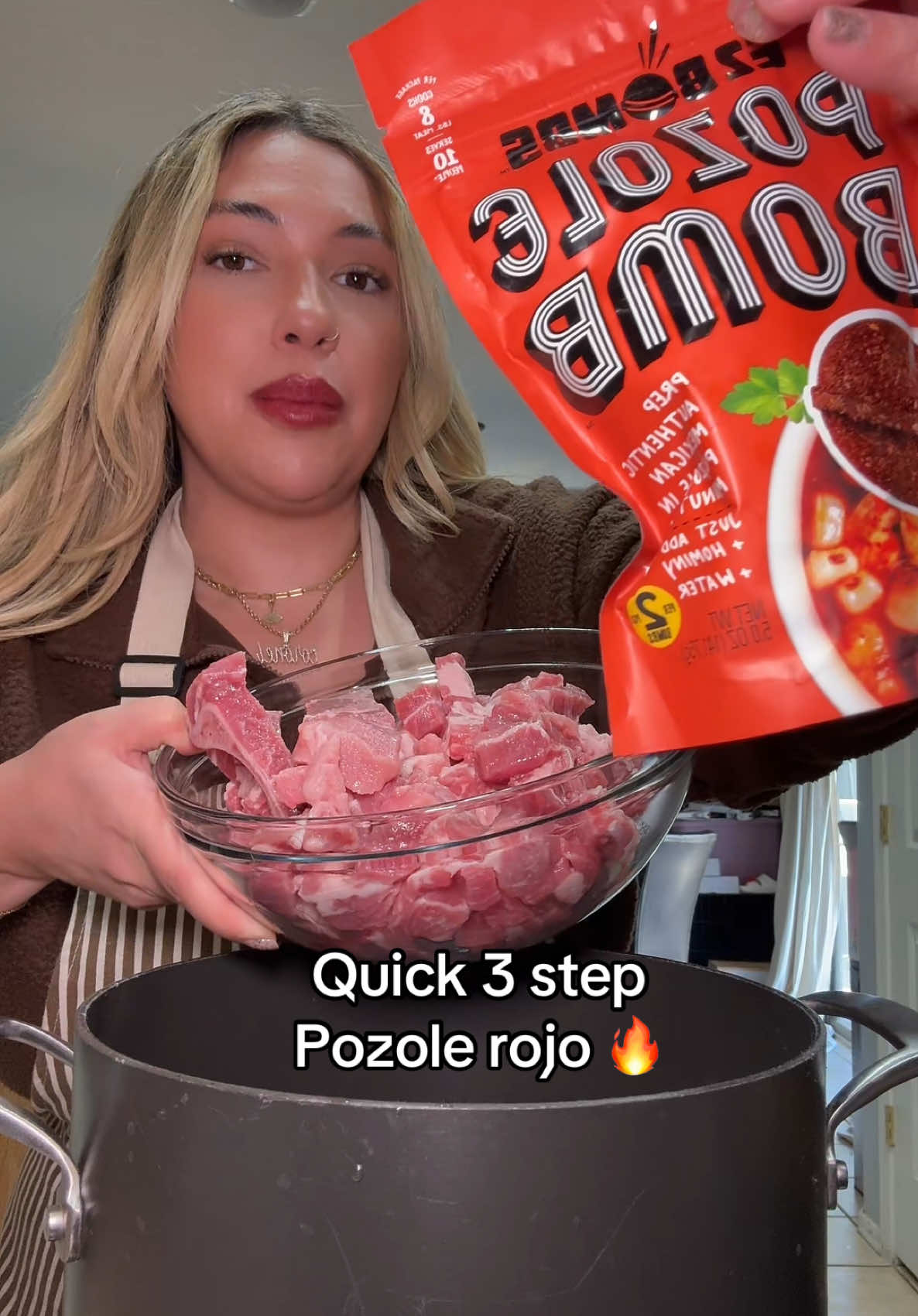 Pozole rojo using ez bombs pozole bombs! This came out so freaking good! #pozolerojo #pozole #pozolerecipe #pozoleseason #quickrecipes #EasyRecipes #pozolebomb #ezbombs #cookwithme #izzysrecipes #tiktokshopfinds #tiktokshopnewyearsale #tiktokshopfoodie @EZ Bombs  