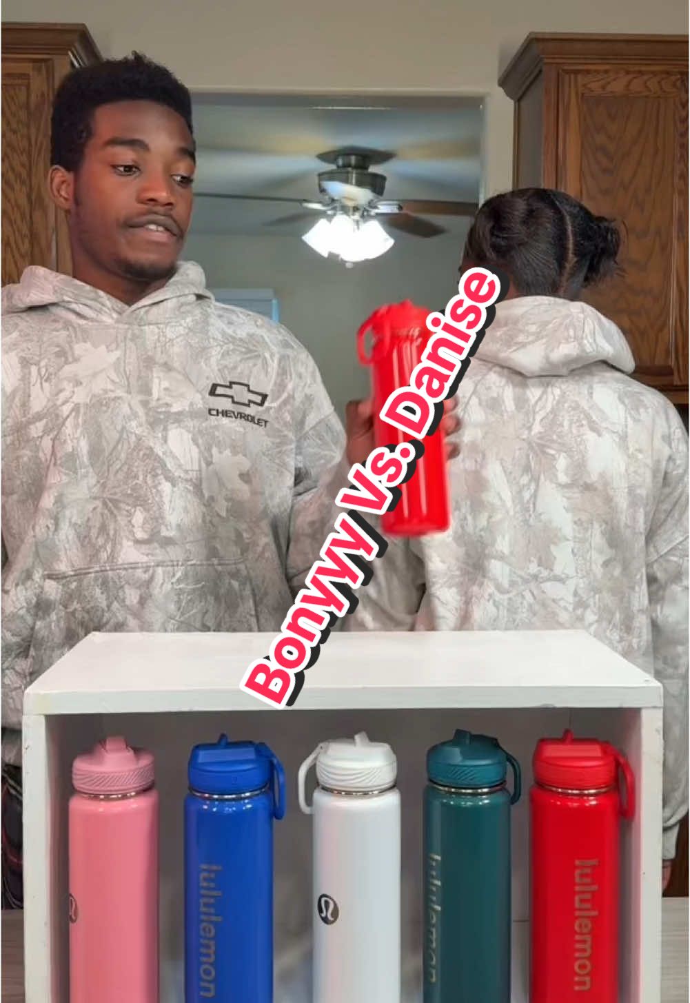 Matching Bottle Challenge #matching #bottleflip #lululemon 