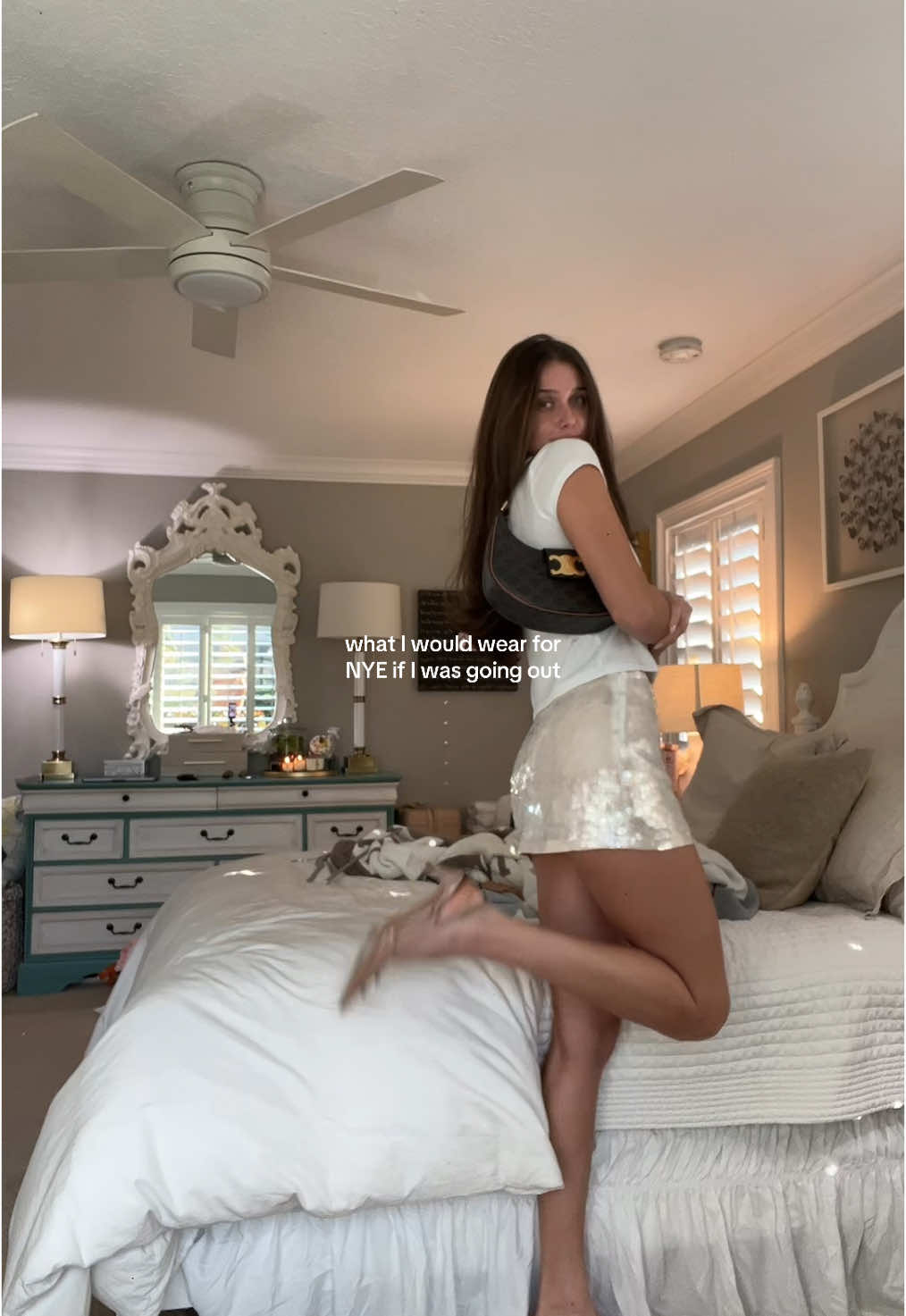 Decided to stay in but if I was going out this is what I would wear🤍 Happy New Years Eve, Everyone!! #fyp #forgoupage #newyearseve #outfit #outfitinspo #NYE #nyeoutfit 