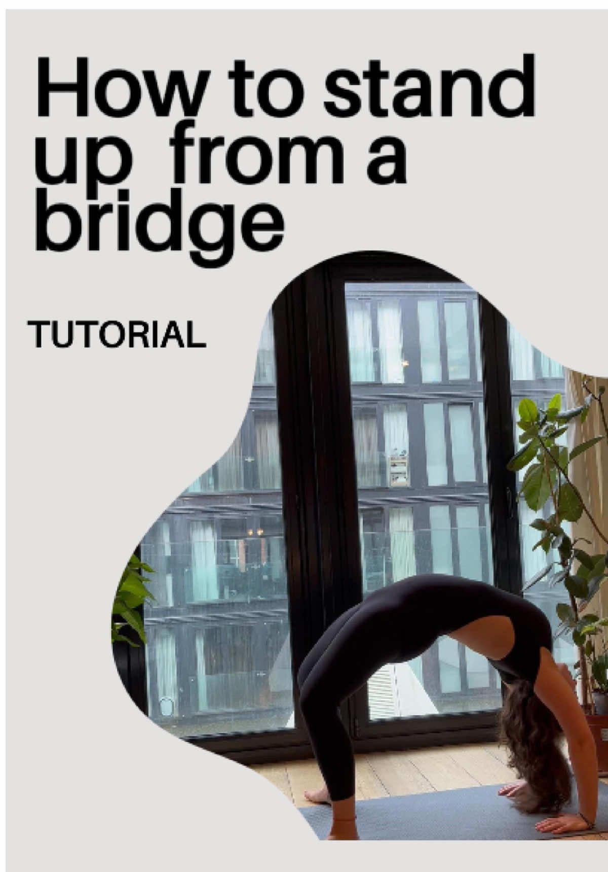 How to stand up from a bridge (back bend).  If you don’t have anyone to spot you, you can always try to walk down and up the wall/door until you are in a standing position. If you don’t have your bridge yet, you can still do this exercise but choosing the right distance between you and the wall, it shouldn’t be too far and then try to walk down as much as you can. #tutorial #bridge #backbend #flexibility #flexiblechallenge #challenges_tiktok #challenge 