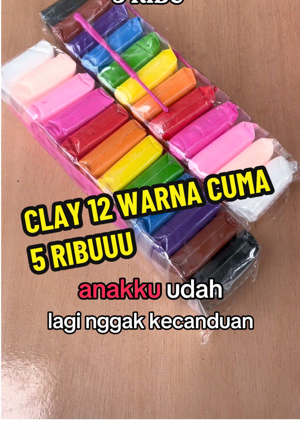 Clay 12 warna cuma 5 ribooo #clay #mainanclay #mainanedukasi #mainananak 