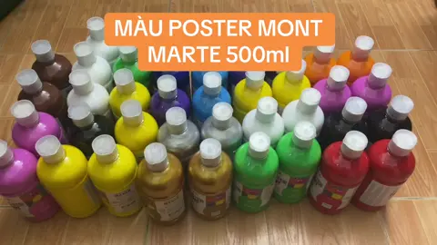 Màu poster Mont Marte 500ml - Tô tượng #hoacumk #montmarte #mautotuong #totuong #posters 