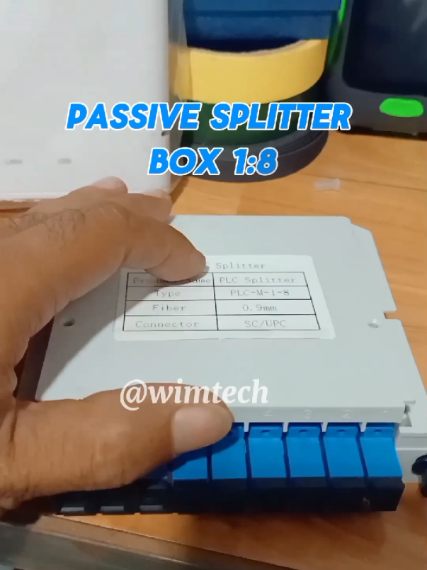 Passive Splitter Box 1 8 splitter box fiber optik #spliterbox #spliter #perangkatwifi 
