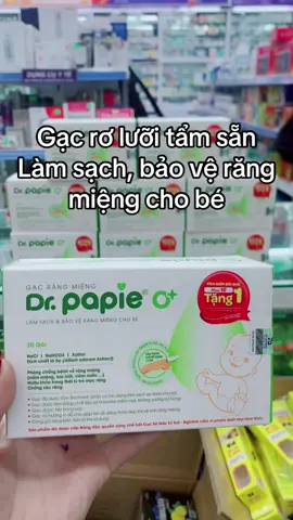 Gạc rơ lưỡi tẩm sẵn Làm sạch, bảo vệ răng miệng cho bé#drpapie #xuhuongtiktok 