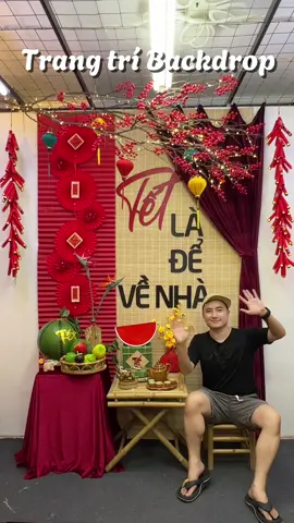 Chào 2025 với backdrop Tết là để về nhà cùng #tamnguyendecor #trangtritet #tết #backdrop #homedecor #trangtrinhacua #lunarnewyear #tetatty2025 
