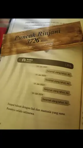 Selamat ulang tahun, Andhini hangura 🤍 Diperjalanan yang panjang ini, tolong tetap jadi milik Rangga raja ya? 😭💗 #fyp #rekomendasinovel #3726mdpl 
