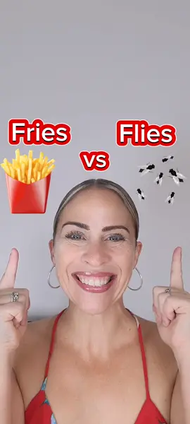 🍟 Fries vs 🪰🪰 Flies - Hear the Difference? (American English)#improveenglishpronunciation #englishpronunciation 