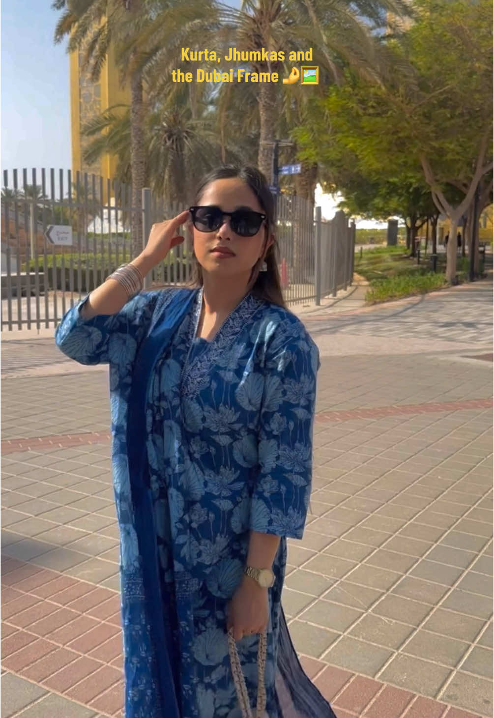 Carrying India’s 🇮🇳 grace wherever I go! 🌟  . . . . #outfitinspo  #OOTD #desi #desifashion #outfitoftheday #instagram #instagood #trending #viralvideos #fyp #explore #dubai #dubailife #india #indian #reels  #tiktok 