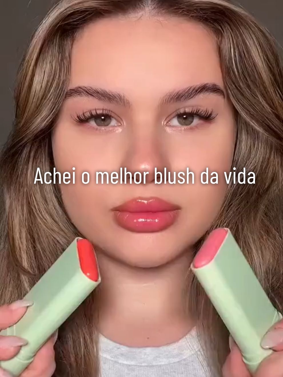 Stick blush multi-funções cor natural de longa duração... *link na bio ou nos comentários #shopee #compras #promocao 