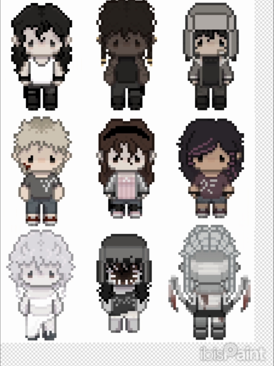 Look at these cuties ♡ #silly #ibispaintx #oc #digitalart #art #pixelart #erythiia 