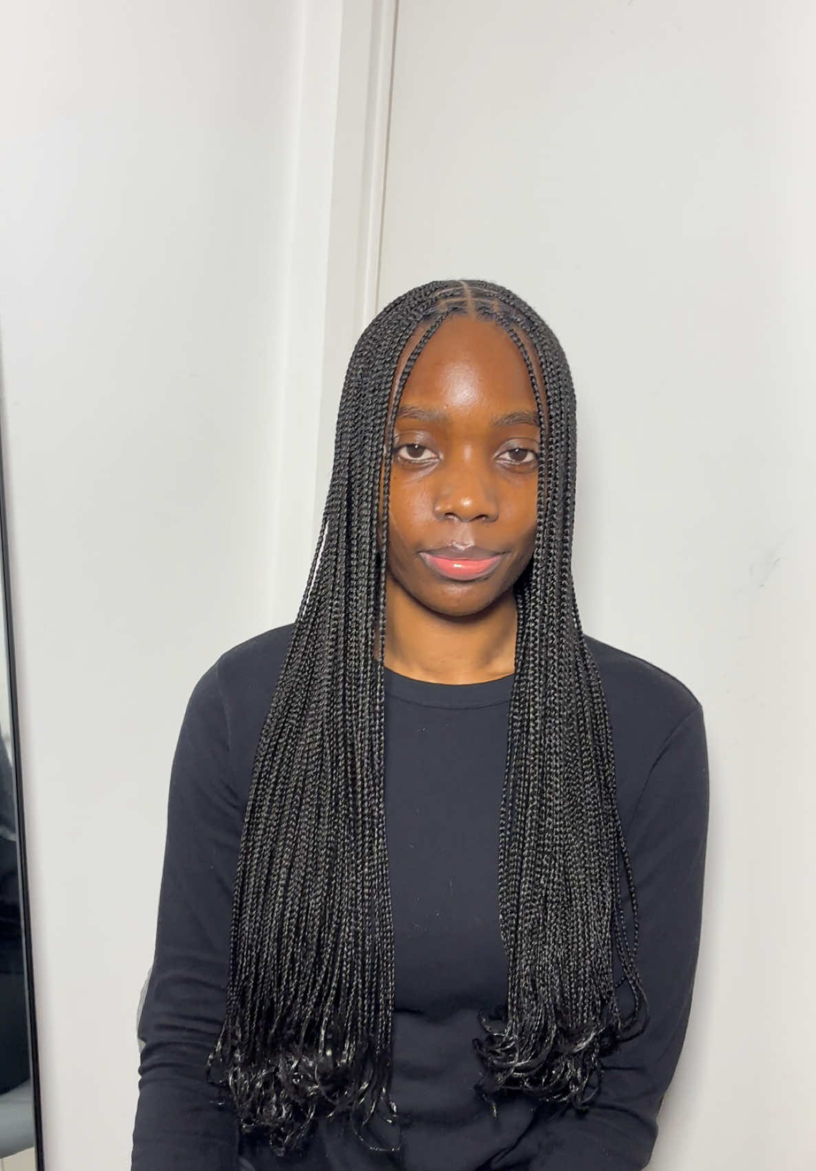 Layered small knotless braids😍 #layeredbraids#smallknotlessbraids#braids#eastlondonbraider#braids#fyp#goviral
