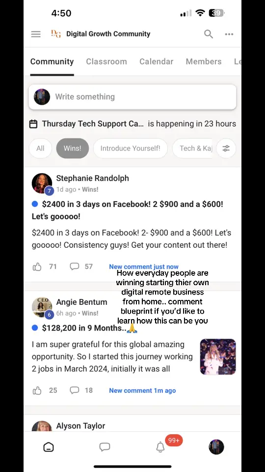 Normal people are winning every day.. this photo was taken today inside the digital community I’m a part of. Learn the skills you need and invest in yourself today. You can make daily sales into your bank account too! Comment blueprint and I’ll show you how #howtostartanonlinebusiness #howtostartabusinessfromhome #sidehustlesforbeginners 
