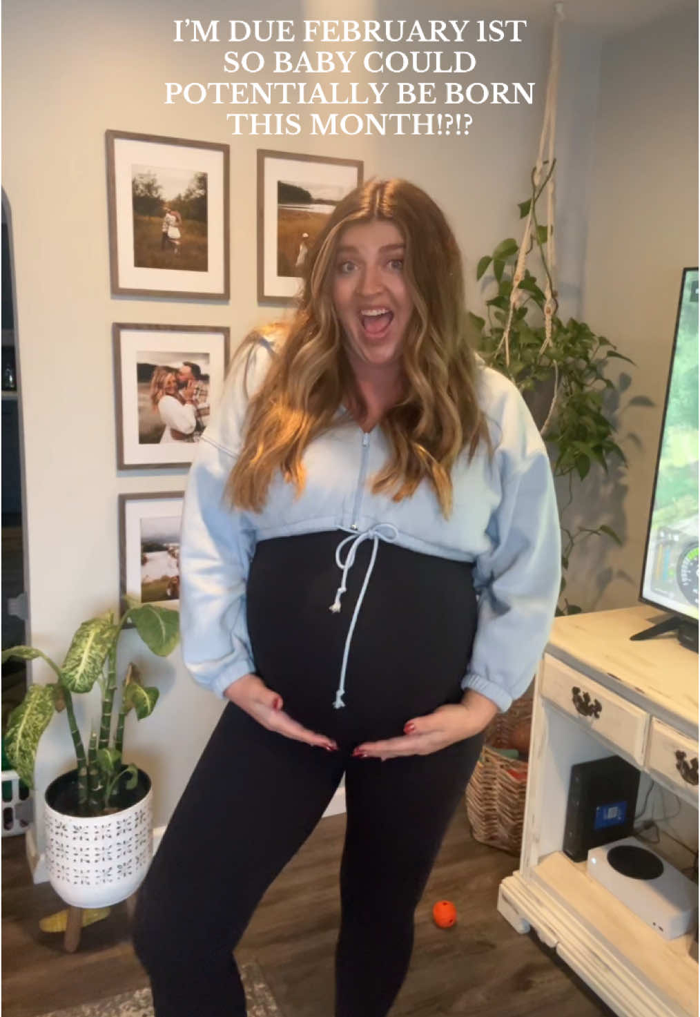 ONE MONTH FROM MY DUE DATE!! Guess in the comments when you think he’ll actually make his arrival!! 🤍👶🏼😍 #35weeks #duedate #thirdtrimester #pregnant #pregnancy #february #january #2025 #firstofthemonth 