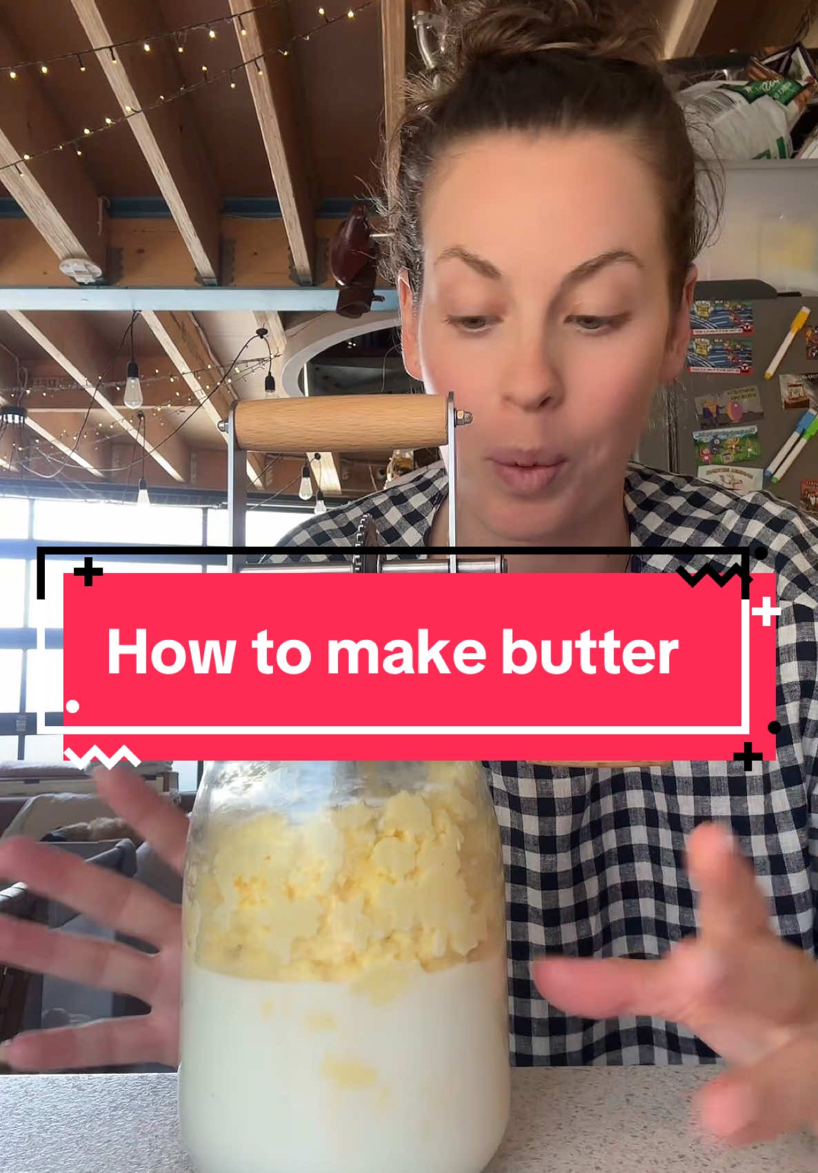 Making my own butter has become a fun little hobby of mine since Christmas. It tastes soooo fresh and all you need is a hand churner, pure cream and salt. Let me know if you give this a go! #fromscratch #butter #homemadebutter #homemadefood #nutritiontips 