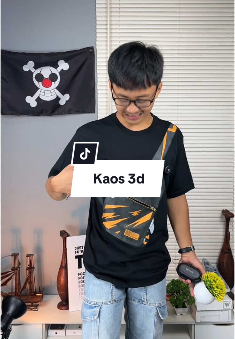 Kaos Distro By Zoomi Motif 3D kantong ajaib #kaos #kaosmurah #kaosberkantong #kaos3d 