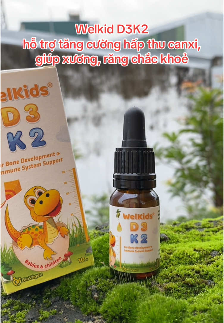 D3K2 hỗ trợ tăng cường hấp thu canxi, giúp xương, răng chắc khoẻ #welkids #d3k2 #mebim #chamcon #bosungd3k2 