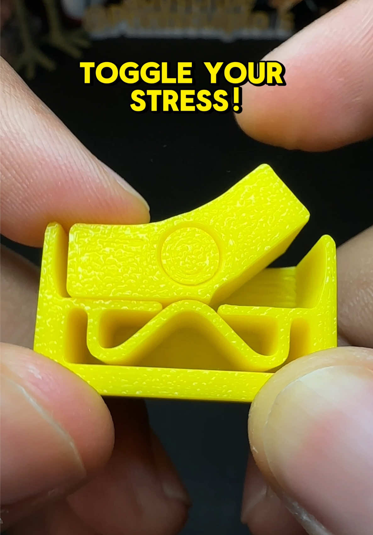 3D-Printed Fidget Switch. 📁File: Makerworld 🖨️Printer: @BAMBULAB USA P1S AMS Filament: @3DHoJor PLA Pro Yellow. #3dprinting #fidget #switch 