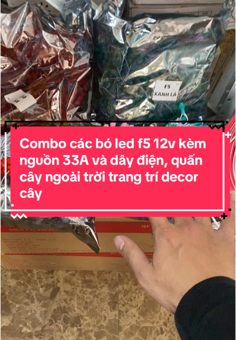 Combo các bó led f5 12v kèm nguồn 33A và dây điện, quấn cây ngoài trời trang trí decor cây #salegiuathang #tiktokshop #denled #denledtrangtri #thegoiden99 #chuyendenledchieusang #xuhuongtiktok #ledlights #ledf5trangtri #nguon12v #denledsieusang #abcxyz 