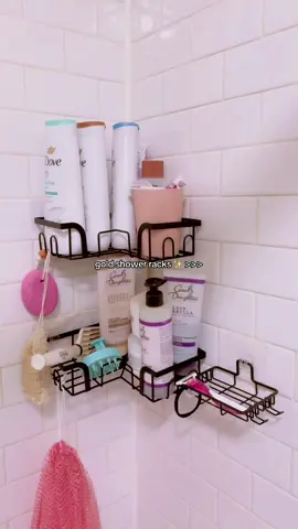 The smallest change can make the biggest difference 😍🚿 #showerrack #showeraccessories #showerorganization #showerracks #goldbathroom #goldbathroomaccessories #tiktokshopcreatorpicks 