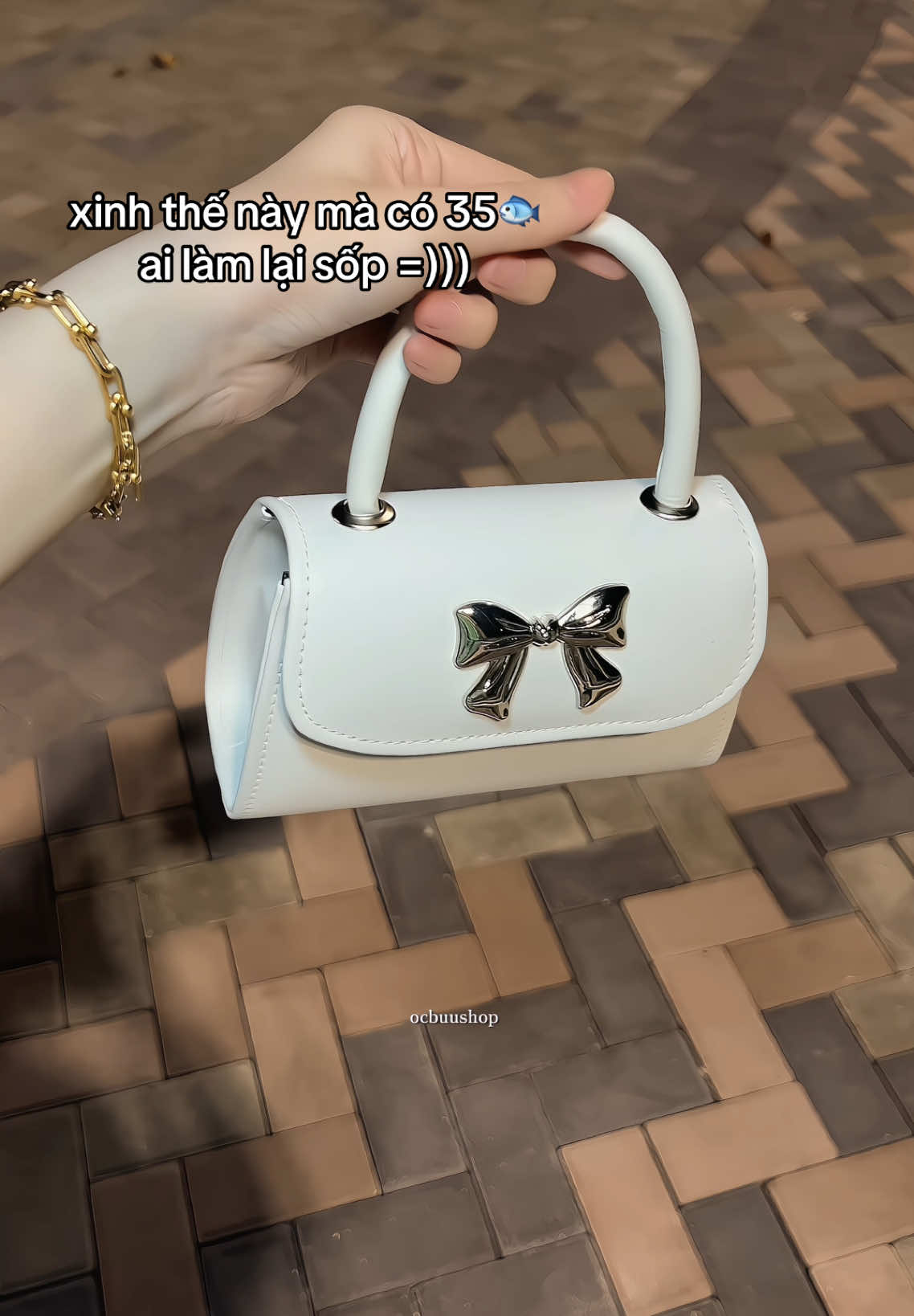 Mẫu túi nơ đá fromm cứng cáp chỉ 35ka thui nè #SamTetBaoVui #reviewtuixach #tuixinh #ocbuushop #xuhuong 