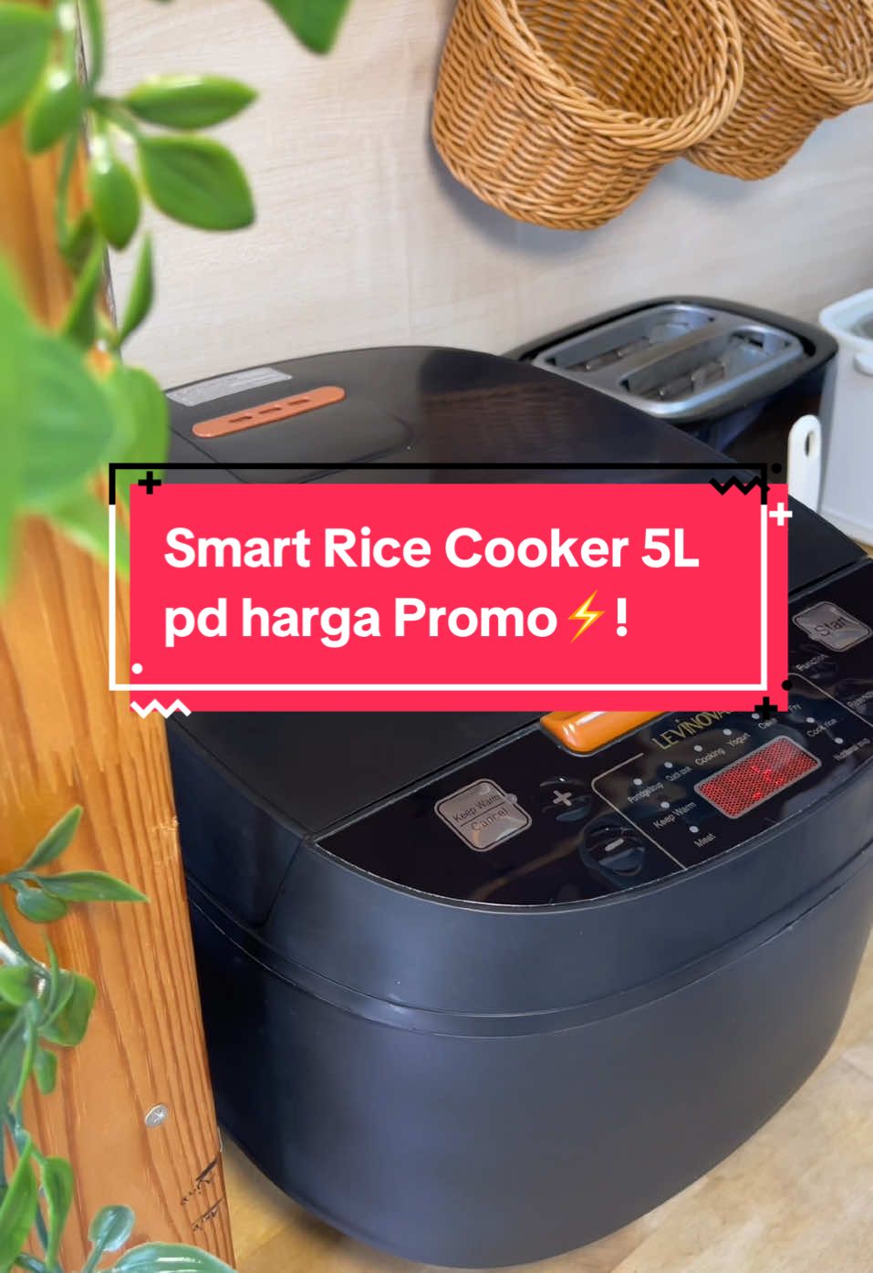Smart Rice Cooker 5L dengan teknologi Smart Touch untuk masak nasi, bubur, atau lauk dengan cepat dan mudah. Kapasiti besar sesuai untuk keluarga. Harga promosi Rm50 sahaja, stok terhad—grab sekarang! #SmartRiceCooker #PeriukNasiPintar #RiceCookerMurah #PeriukNasiElektrik #JimatMasaMasak