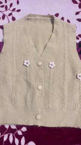 Áo gile len nữ cúc bọc đính hoa hàng QC #aogile #xuhuong 