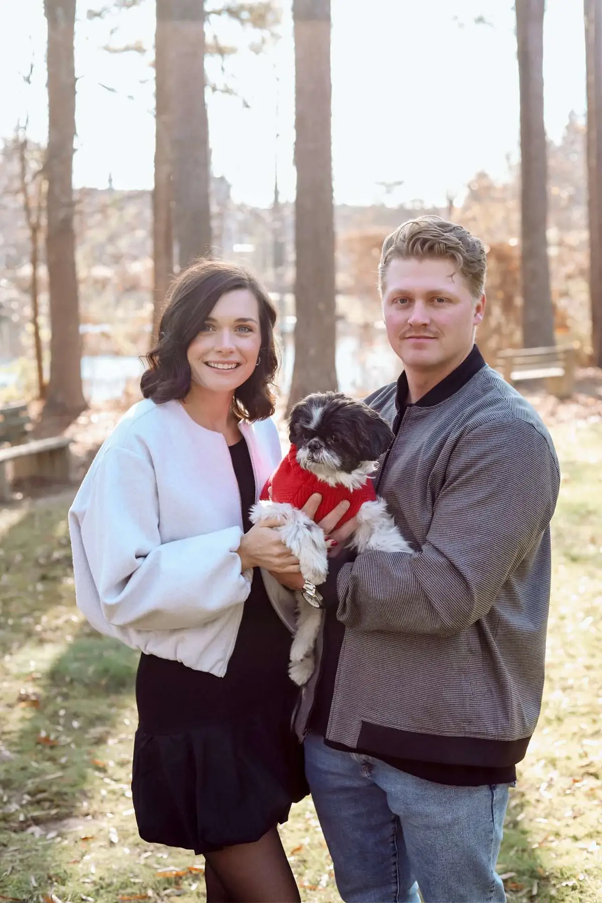 Here’s to our little trio that made 2024 unforgettable. ❤️ From cozy nights with Harlie, curled up between us to chasing big dreams together, this year was one for the books. As we step into 2025, we can’t wait to see what adventures are in store.  Here’s to more love, laughter, and memories ahead!  #ashlanamelia #happynewyear #cheersto2025