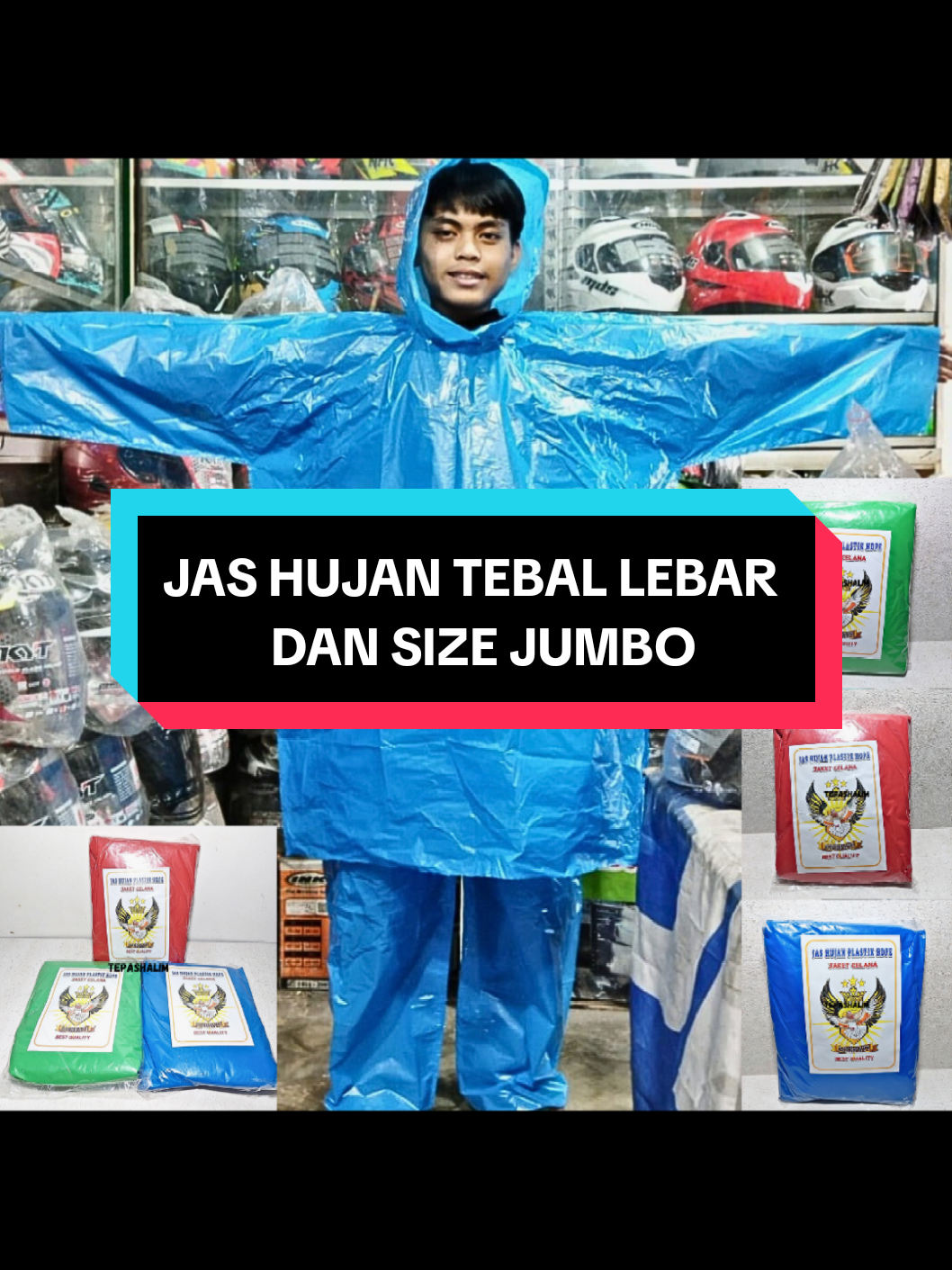 Jas plastik tebal size jumbo.#jashujan #jashujanplastiktebal 