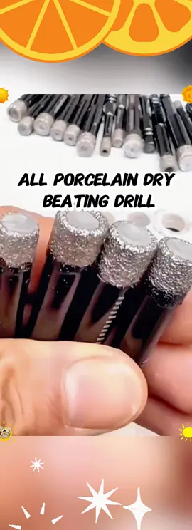 Dry hit all porcelain drill bit came, ten seconds to punch a hole #hardware #drill #high-performance utility tool     