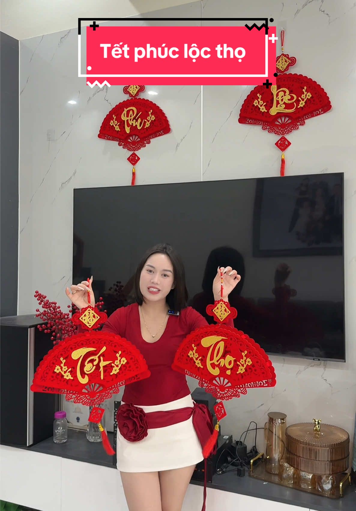Dây treo trang trí tết hình quạt mua 3 tặng 1 luôn nha #xuhuong #hangmen96 #dotrangtritet 