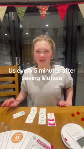 Ignore me pretending to be a lion at the end @> Delivered • 2 hours #mufasa #thelionking #viral #monopoly #GameNight #christmasholidays #ialwayswantedabrother #fyp #fortoupage #viral 