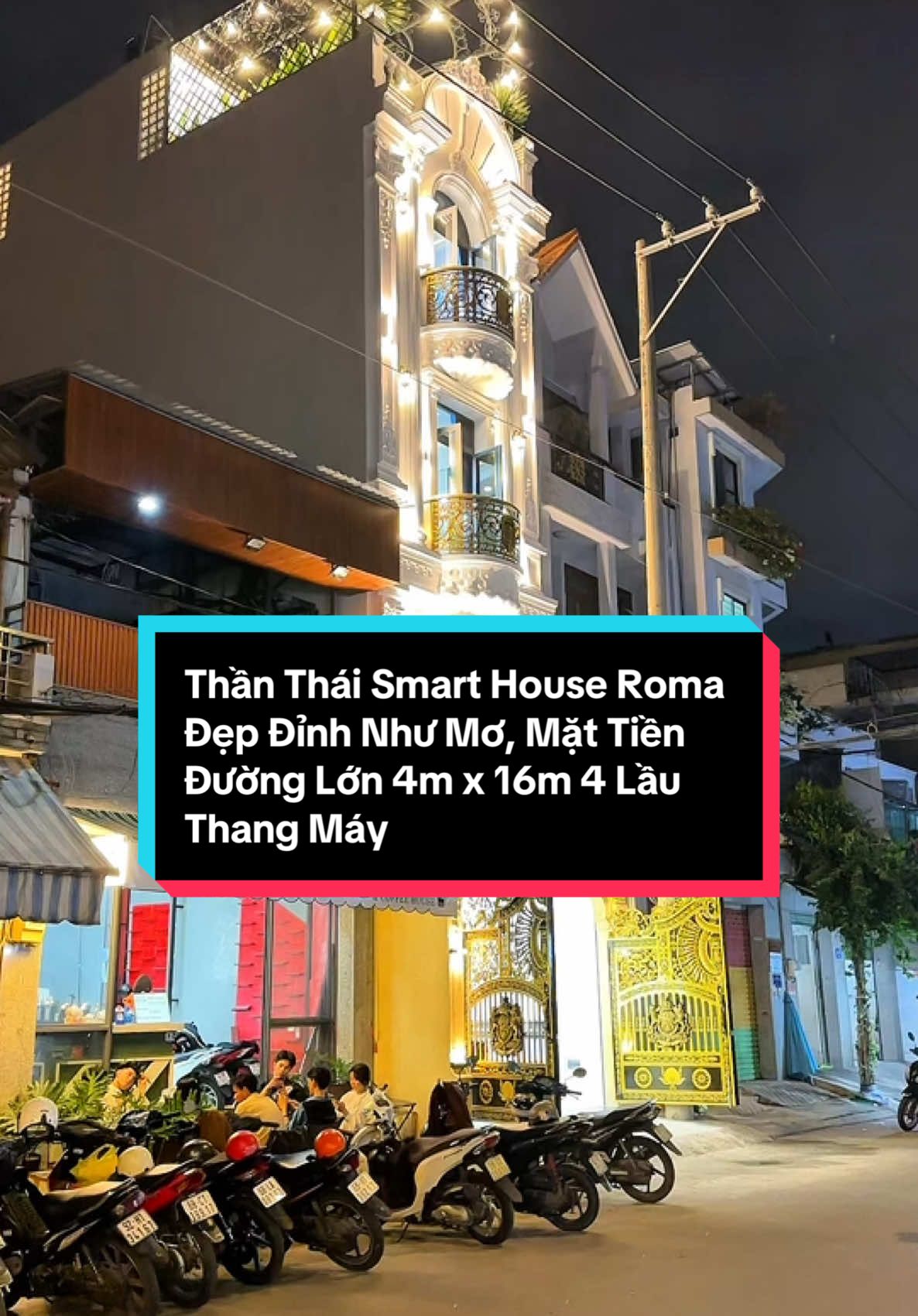 Thần Thái Roma Đẹp Đỉnh Như Mơ, Mặt Tiền Đường Lớn 4m x 16m 4 Lầu Thang Máy Phòng Karaoke Phòng Xong Hơi 