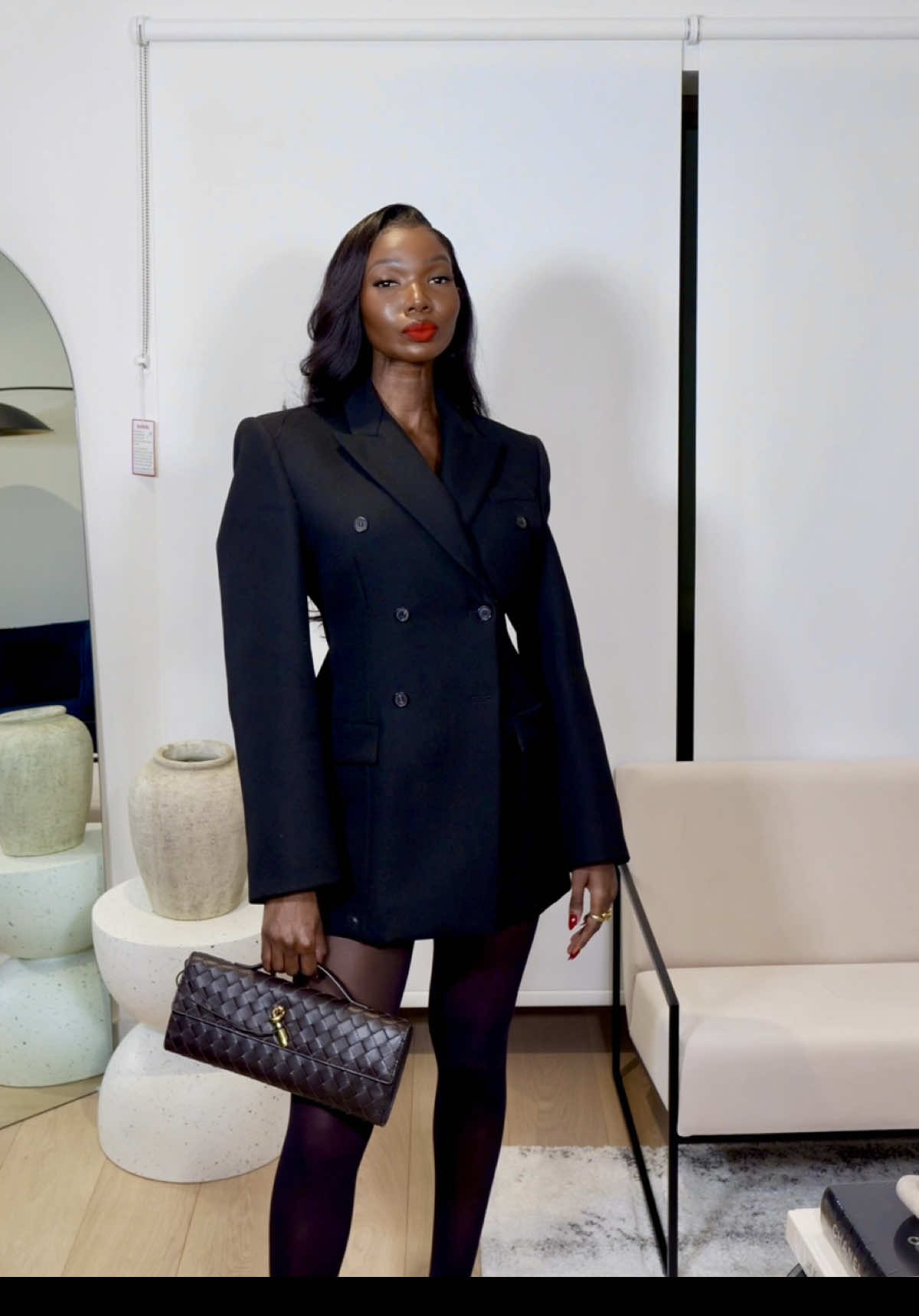 Ladies, this blazer is a must have wardobe essential.  Outfit details: Blazer - Wardrobe.NYC Clutch - Bottega Andiamo Clutch #blazeroutfit #outfitinspo #ootdinspo #softgirl #fashiontiktok #blackgirltiktoks #blackgirlluxury #softgirlaesthetic #ootn 