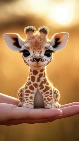 Check out this ultra-cute, AI-generated mini giraffe! With its soft golden spots, sparkling eyes, and a perfectly tiny build, this baby giraffe fits comfortably in the palm of a hand. The serene savanna-inspired backdrop and warm lighting make this scene irresistibly magical. 🦒❤️ #MiniGiraffe #AIArt #AdorableAnimals #GiraffeMagic #AIgenerated