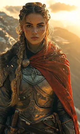 Viking Woman and Mountain #VikingWarrior #BattleArmor #VikingWoman #EpicViking #VikingAesthetic #CinematicArt #VikingLegends #SnowyMountains #EpicScene #StrongWomen #BattleReady #WarriorBeauty #NordicVibes #FantasyArt #WarriorWoman #NordicLegends #VikingBattle #VikingCosplay #VikingStyle #epicfantasy 
