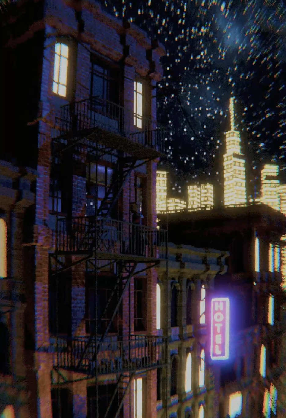 Brooklyn Night. #fyp #foryou #foryoupage #blender #blender3d #pixelart #3d #visualart #visual #digitalart #psx #ps1 #ps2 #animation #aesthetic #loop #skate #subway #ny #light #metro #brooklyn #night