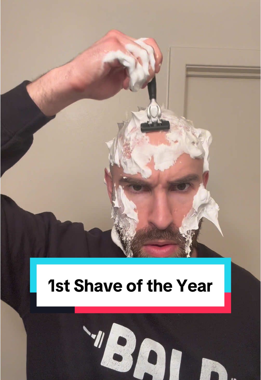 First shave of the year #shaving #razor #shave #bald #headshave #asmr #grooming #tiktokshop 