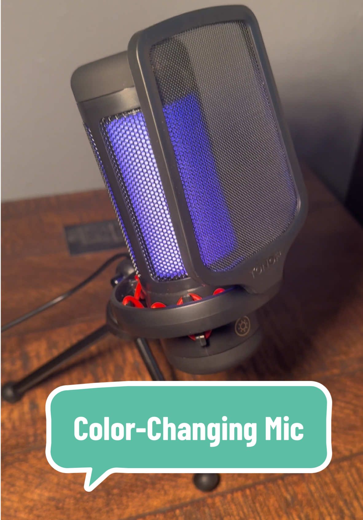 Level up your game by switching to this color changing, professional quality mic today! #tonor #tonormic #gamingmic #podcastmic #singingmic #proquality #microphone #microphones 