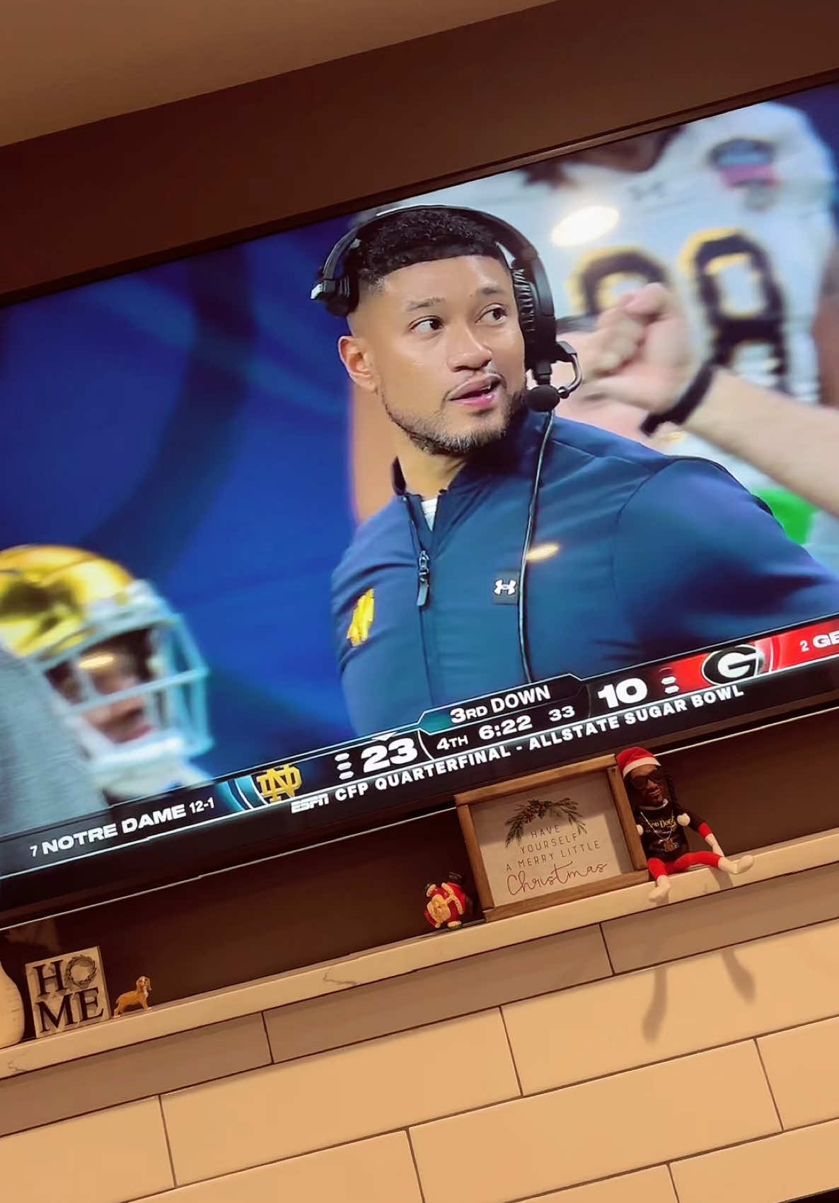 Winning bowl games and the title of hottest coach. 🔥🏆#sugarbowl #football #notredame #orangebowl #marcusfreeman #notredamefootball 