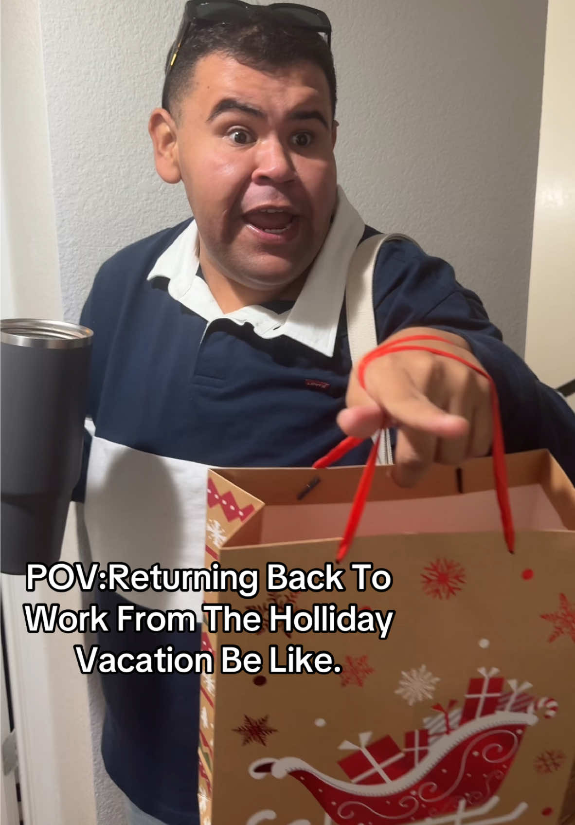 Returning Back To Work From The Holliday Vacation Be Like!! Ya’ll Who’s Ready For Another Year Of Work Drama ? 😭😂 #fyp #newyear #work .