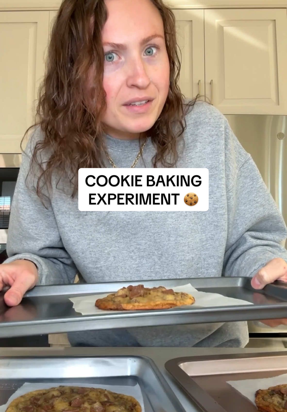 COOKIE BAKING EXPERIMENT! idk why i didn’t use my tried & true recipe though 👩‍🍳 #cookies #chocolatechipcookies #chocolate #dessert #baking #bakeware #tiktokshopfinds #baker #bakingsheet #cookiesheet #kitchenfinds #kitchenware 